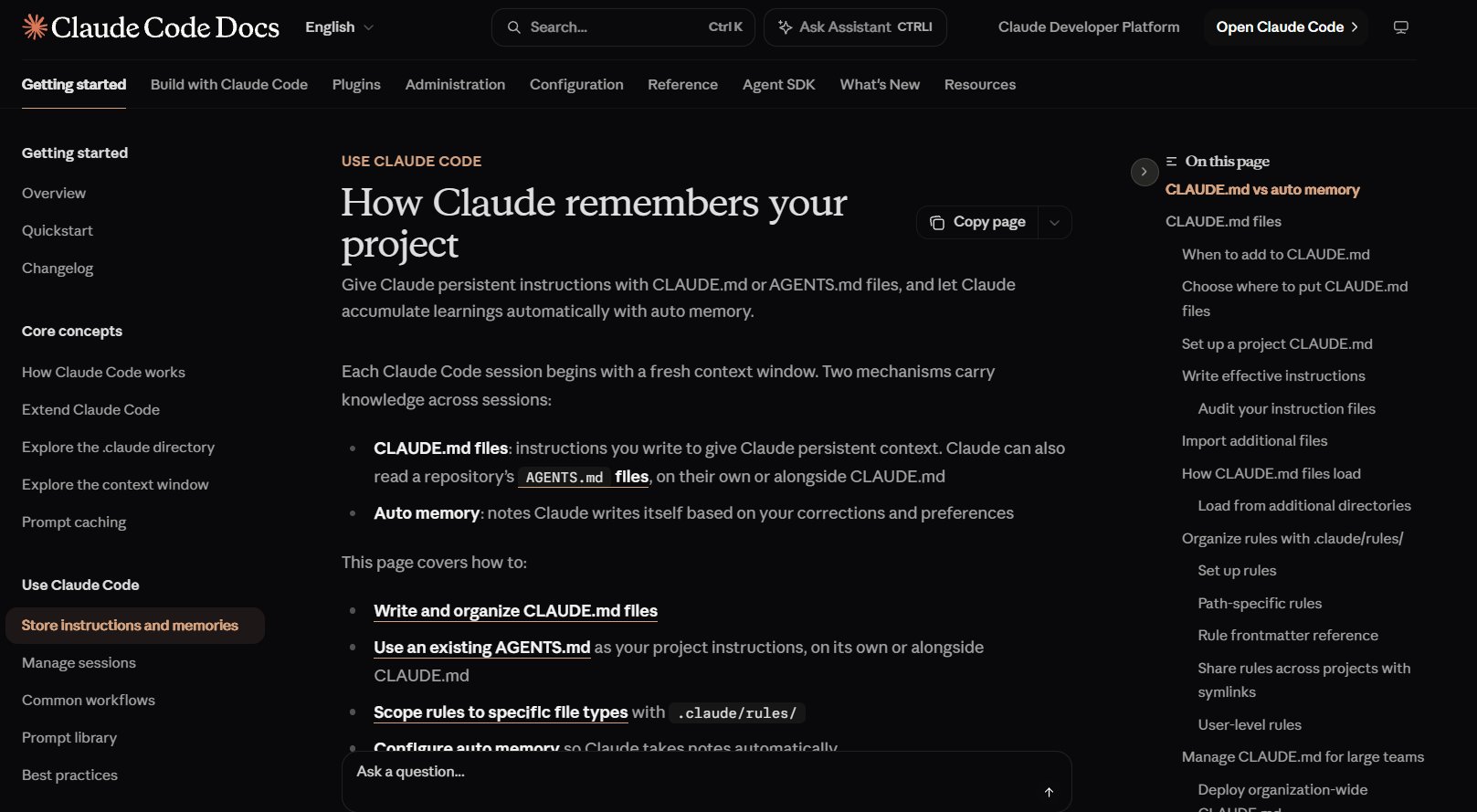 CLAUDE.md 装事实,rules 按路径补充