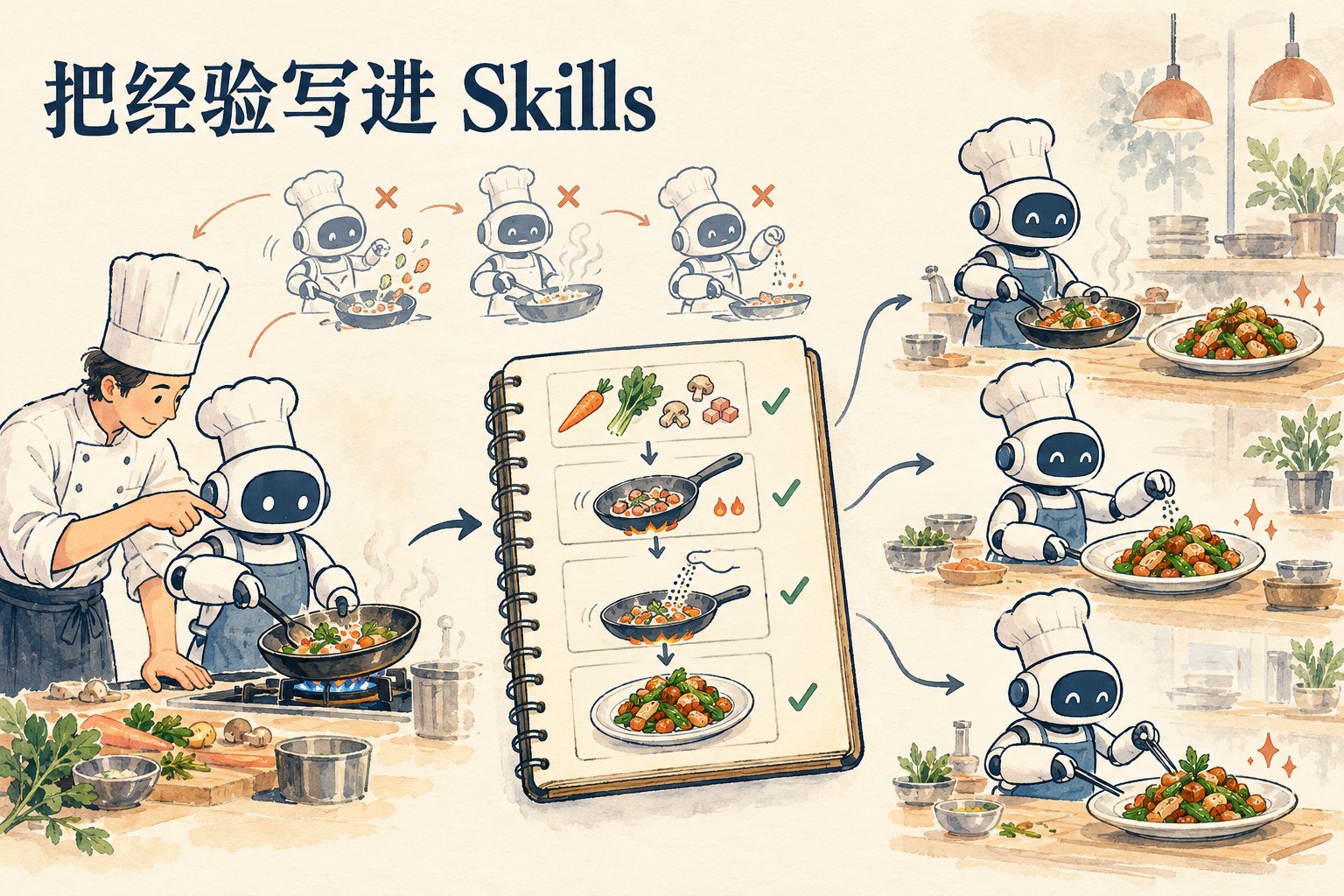 Skills 是经验的载体:反复纠正之处即提炼起点